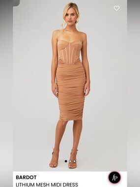bardot elio corset dress Bardot Elio Corset Dress in Gold & Ivory